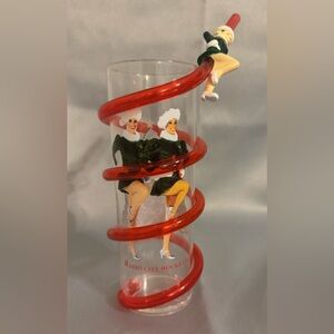 Radio City Music Hall Christmas Spectacular Rockettes Souvenir Swirl Straw Cup.